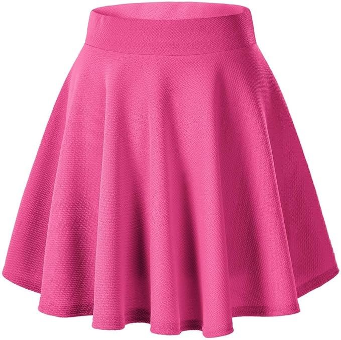 Hot Pink A-Line Skater Skirt